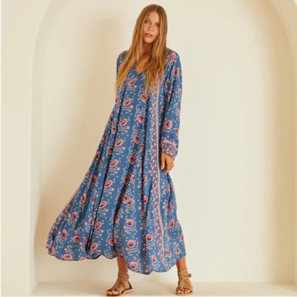 Natalie Martin Fiore Maxi Vintage Flower Azure sz XS
